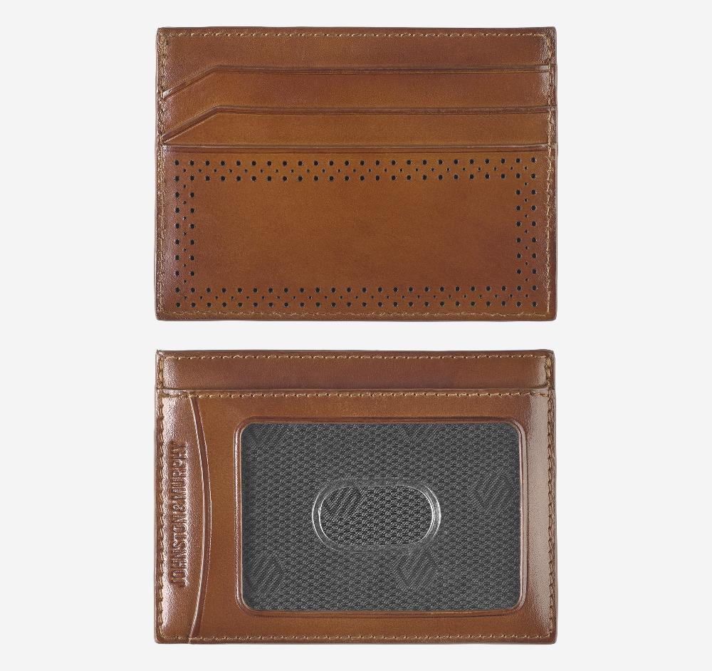 johnston & murphy Hudson Perforated Weekender Case Brown Burnished