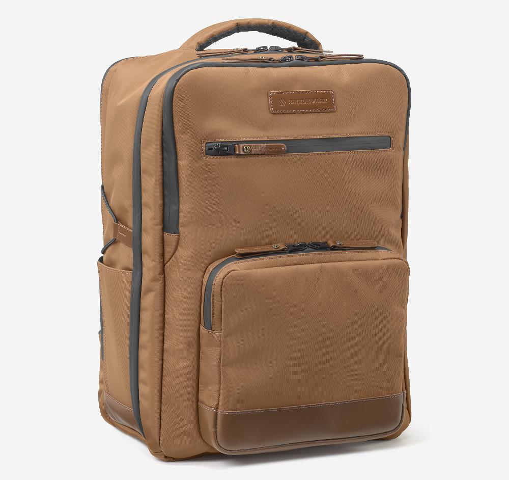 johnston & murphy Hudson Waterproof Travel Backpack Cognac