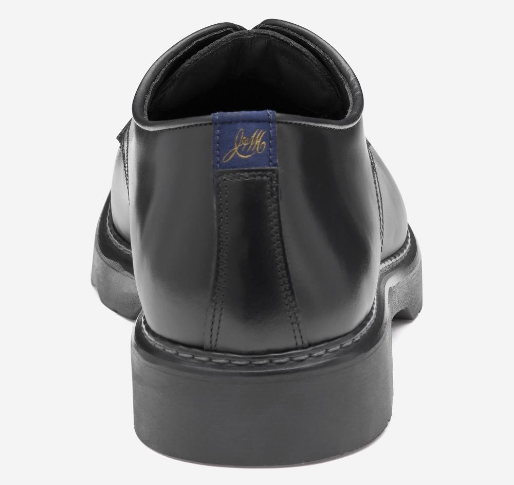 Johnston & Murphy Huxley Plain Toe Derby Black European Calfskin