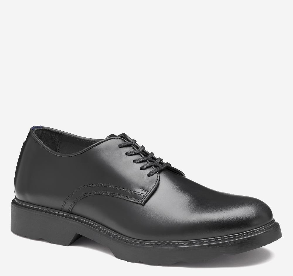 johnston & murphy Huxley Plain Toe Derby Black European Calfskin
