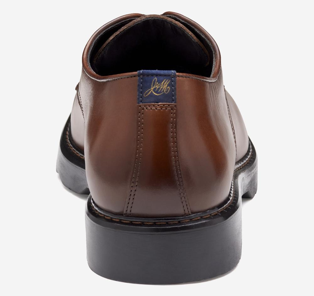 Johnston & Murphy Huxley Plain Toe Derby Teak Italian Calfskin