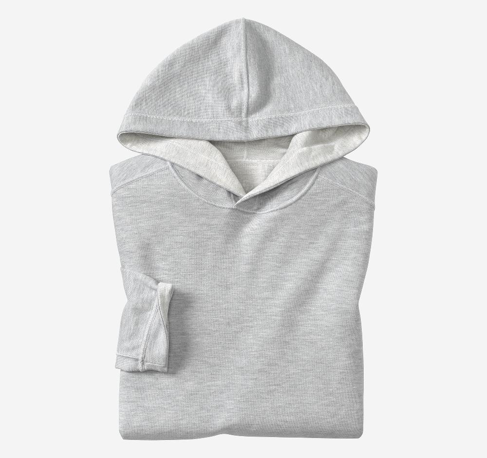Johnston & Murphy Icon Reversible Hooded Pullover White/Storm