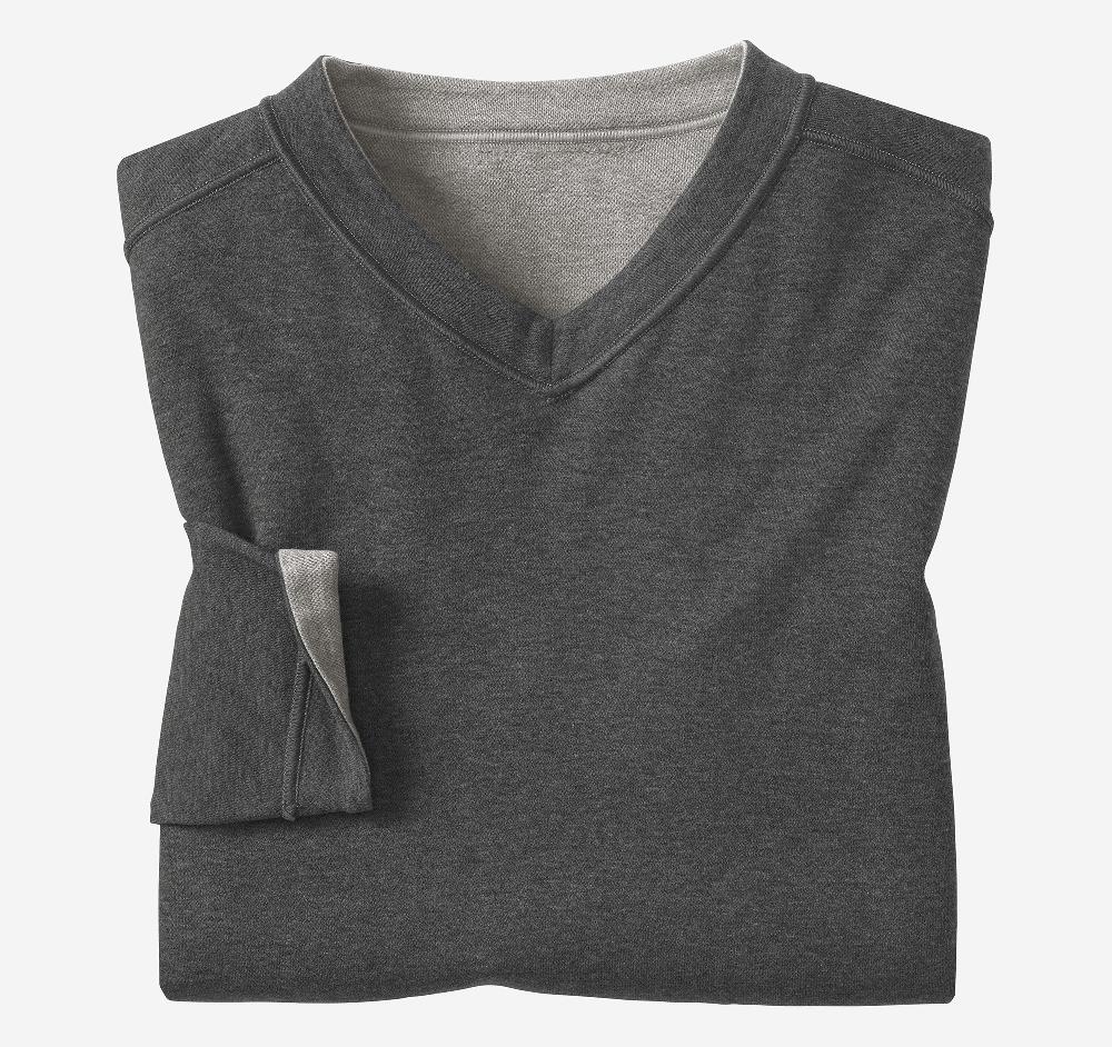 Johnston & Murphy Icon Reversible V-Neck Pullover Gray/Black