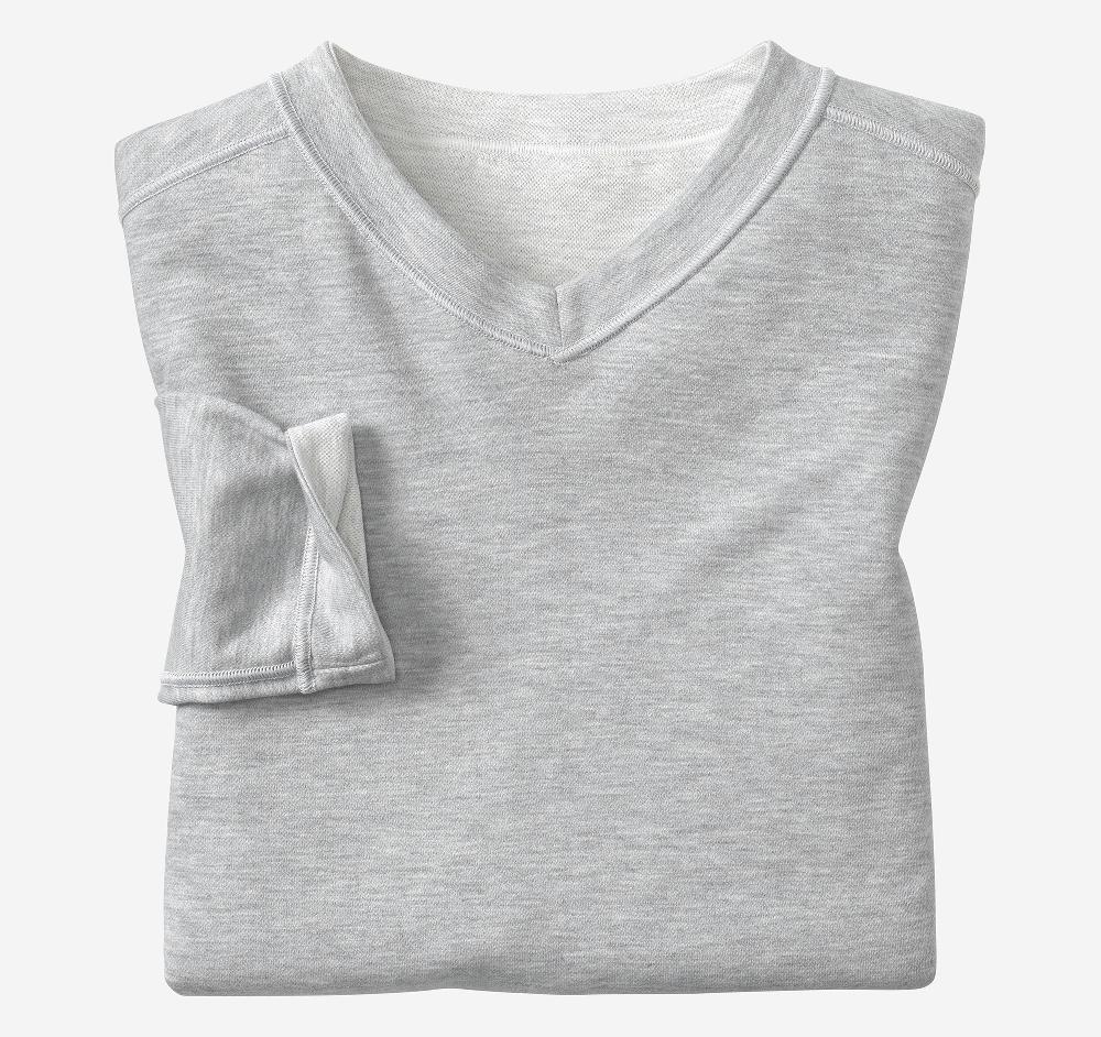 Johnston & Murphy Icon Reversible V-Neck Pullover White/Storm