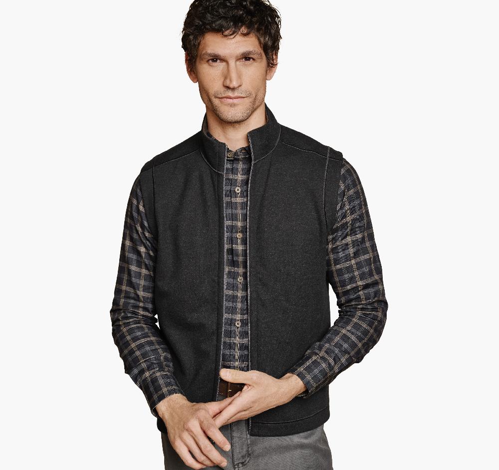 johnston & murphy Icon Reversible Vest Charcoal/Brown