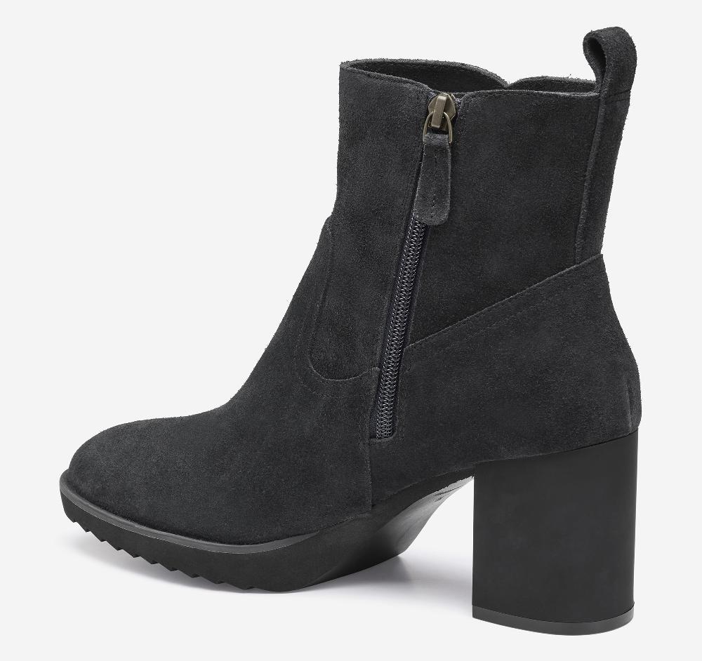 Johnston & Murphy Izzie Bootie Black Waterproof Suede