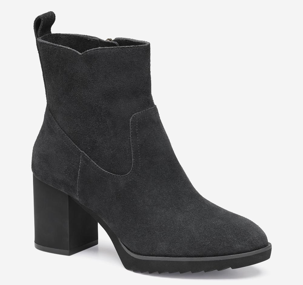 johnston & murphy Izzie Bootie Black Waterproof Suede