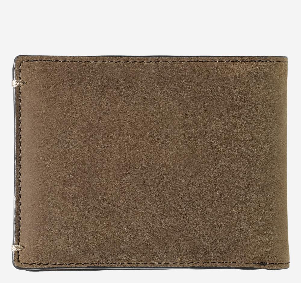 Johnston & Murphy Jackson 2-in-1 Billfold Wallet Tan Oiled