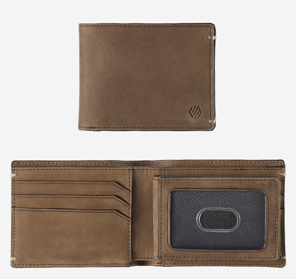 johnston & murphy Jackson 2-in-1 Billfold Wallet Tan Oiled