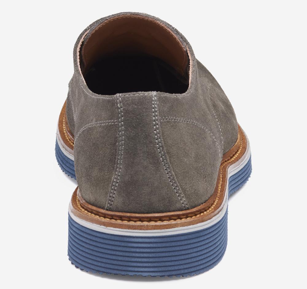 Johnston & Murphy Jenson Plain Toe Gray Italian Suede