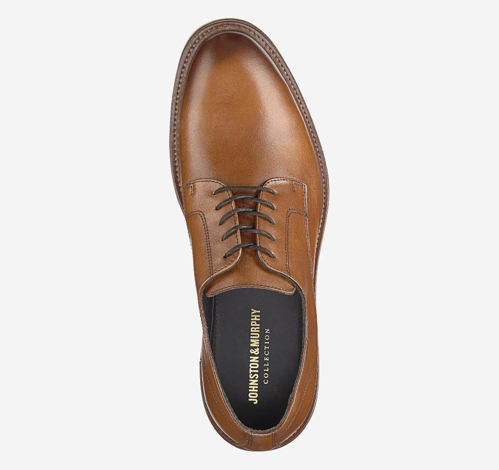 Johnston & Murphy Jenson Plain Toe Tan European Calfskin