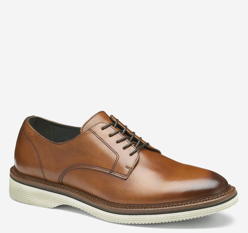 johnston & murphy Jenson Plain Toe Tan European Calfskin