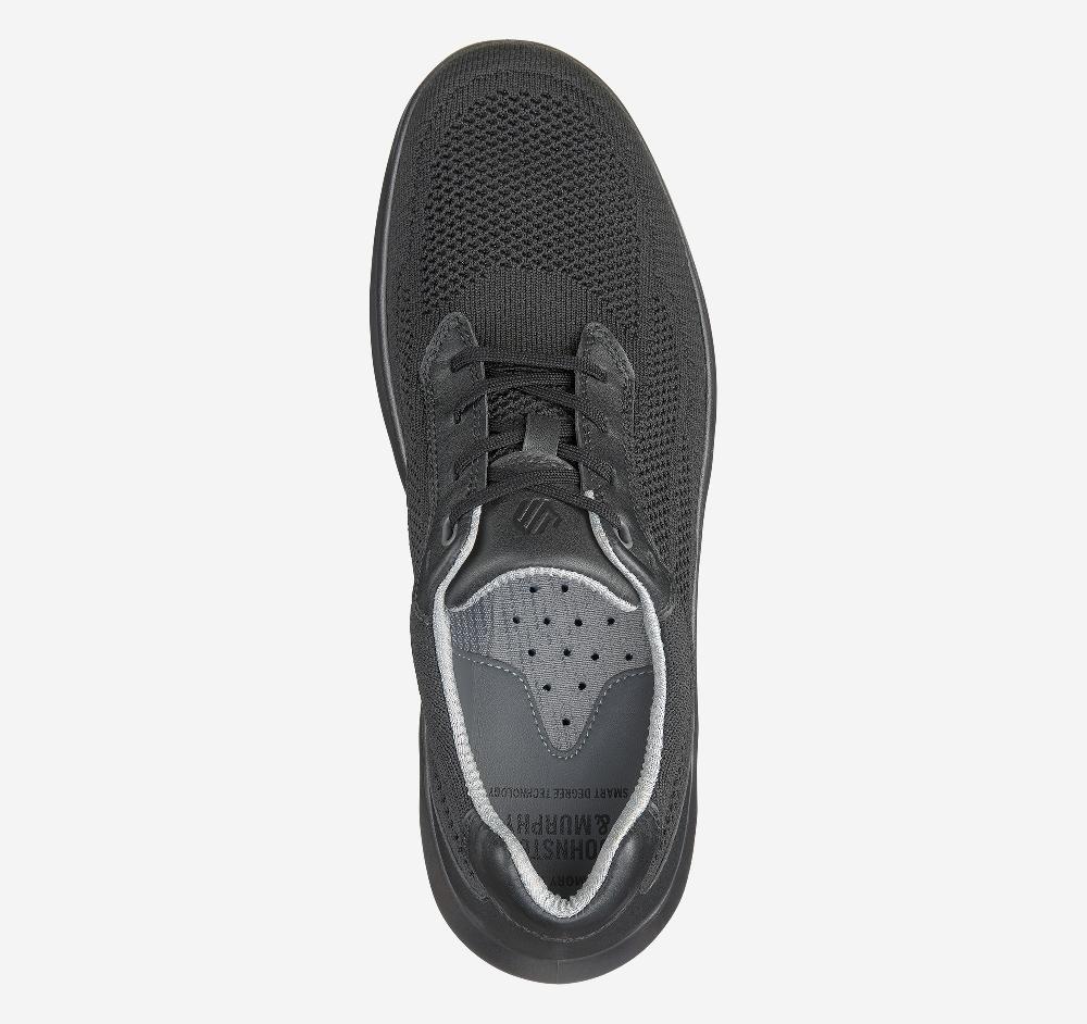 Johnston & Murphy Activate Knit Plain Toe Black Knit