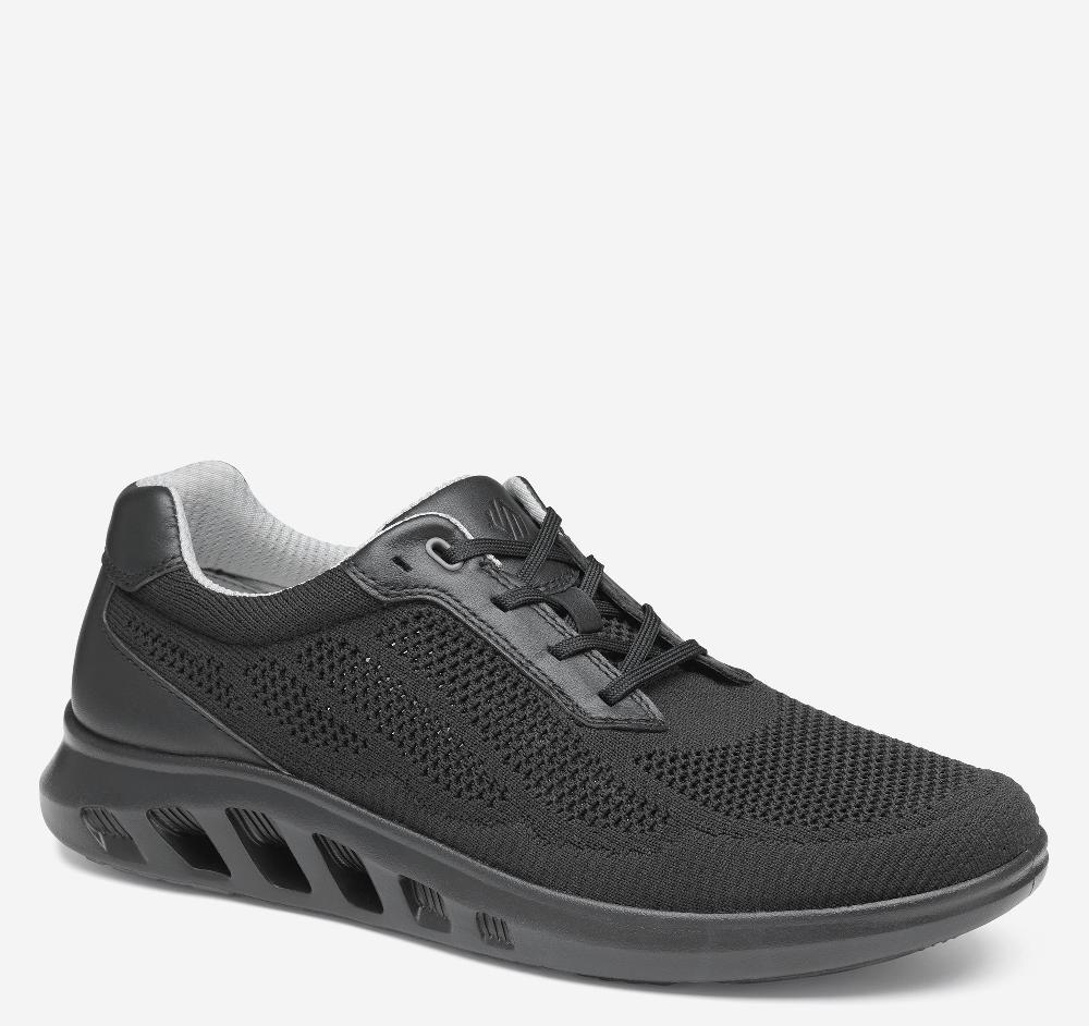 johnston & murphy Activate Knit Plain Toe Black Knit