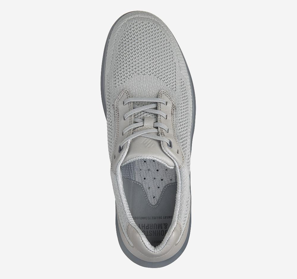 Johnston & Murphy Activate Knit Plain Toe Gray Knit