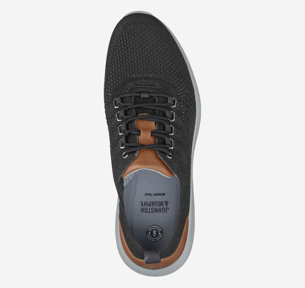 Johnston & Murphy Amherst Knit U-Throat Black Knit