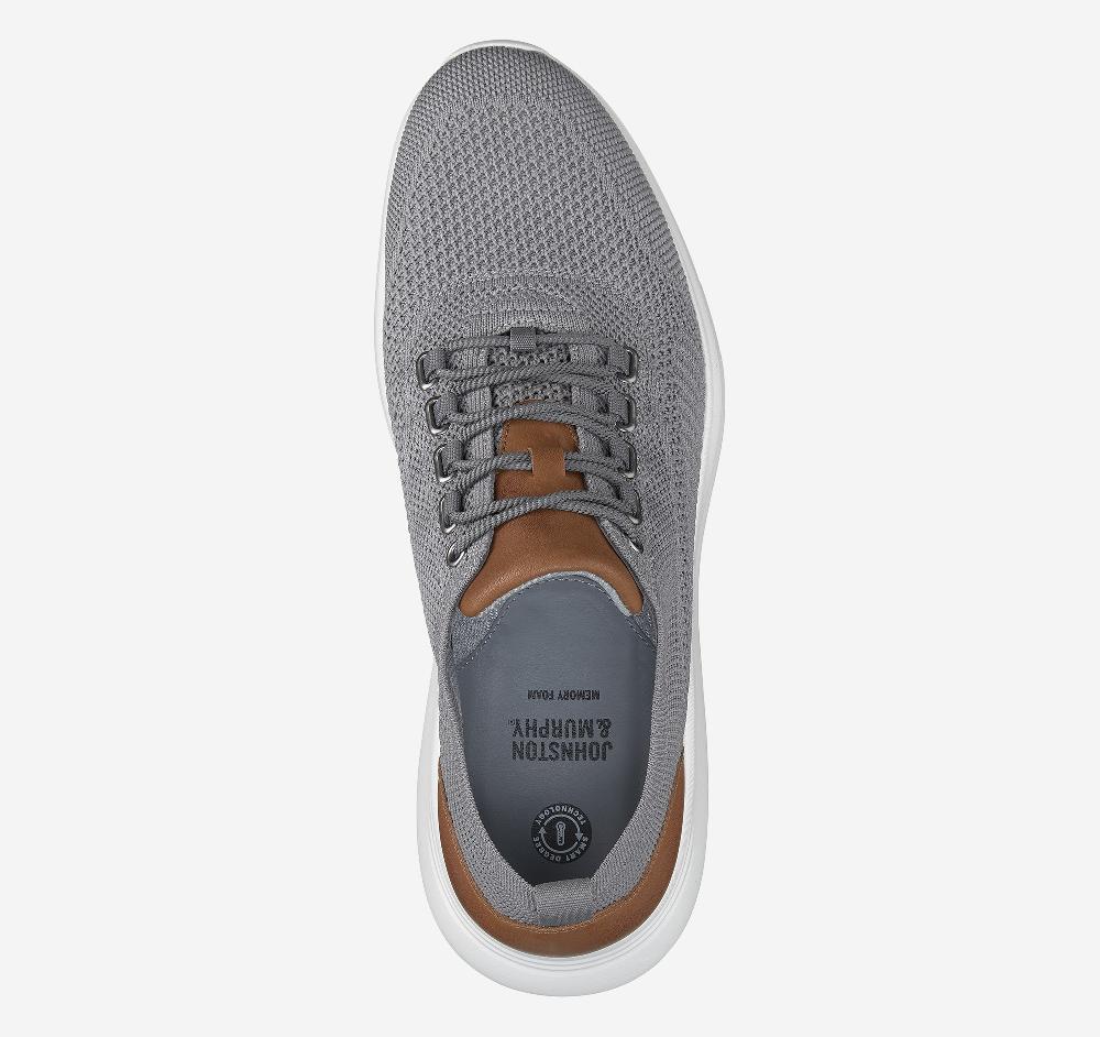 Johnston & Murphy Amherst Knit U-Throat Gray Knit