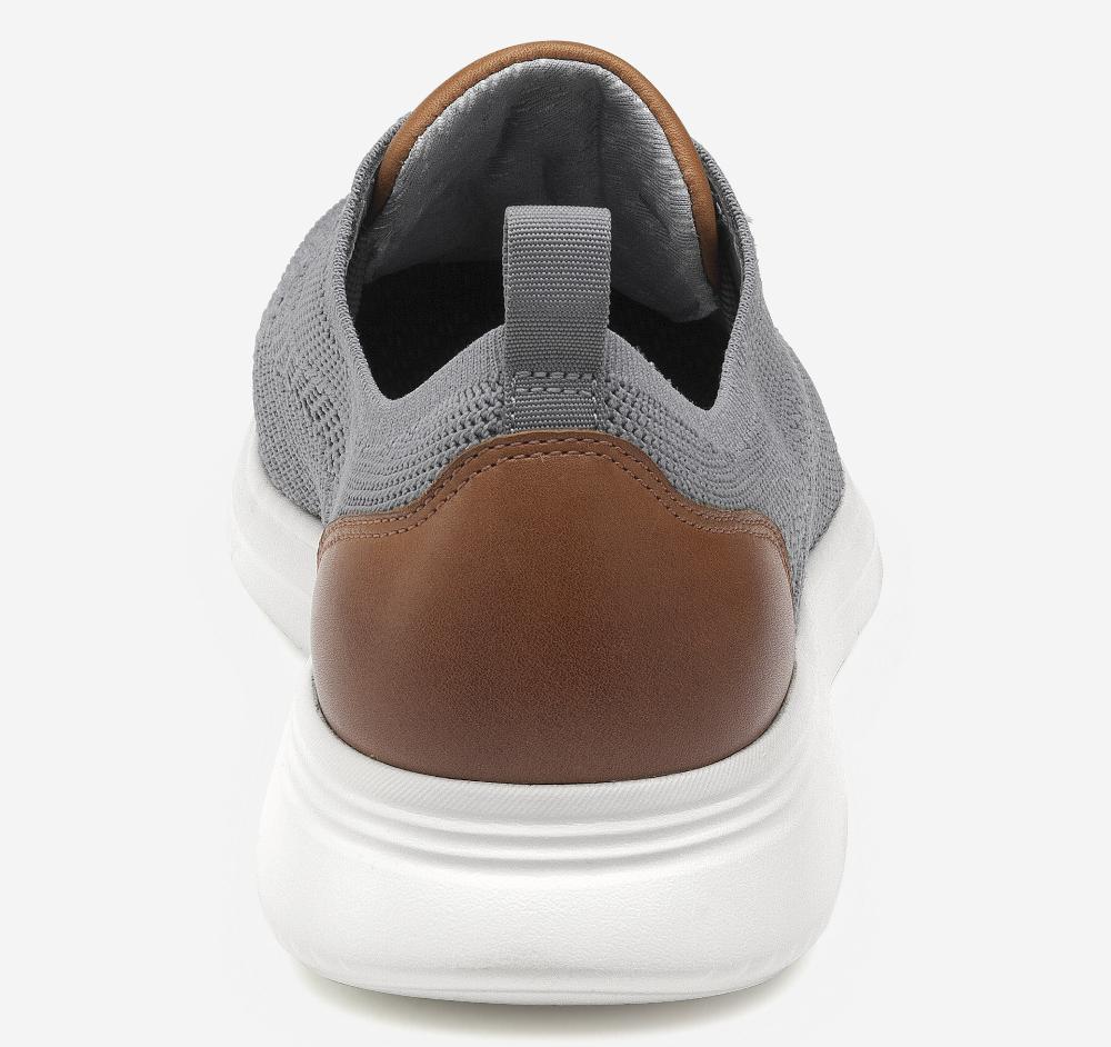 Johnston & Murphy Amherst Knit U-Throat Gray Knit