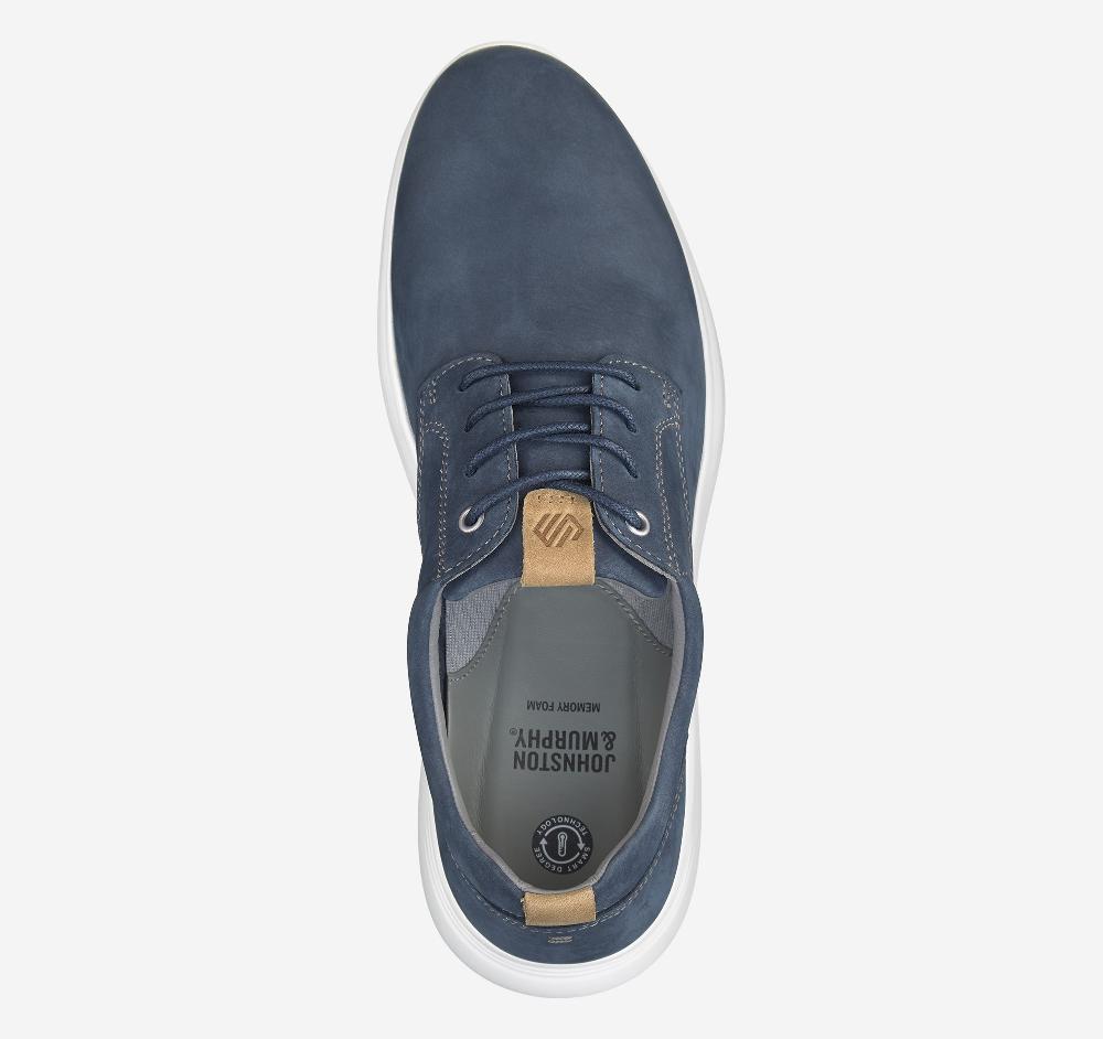 Johnston & Murphy Amherst Plain Toe Navy Nubuck