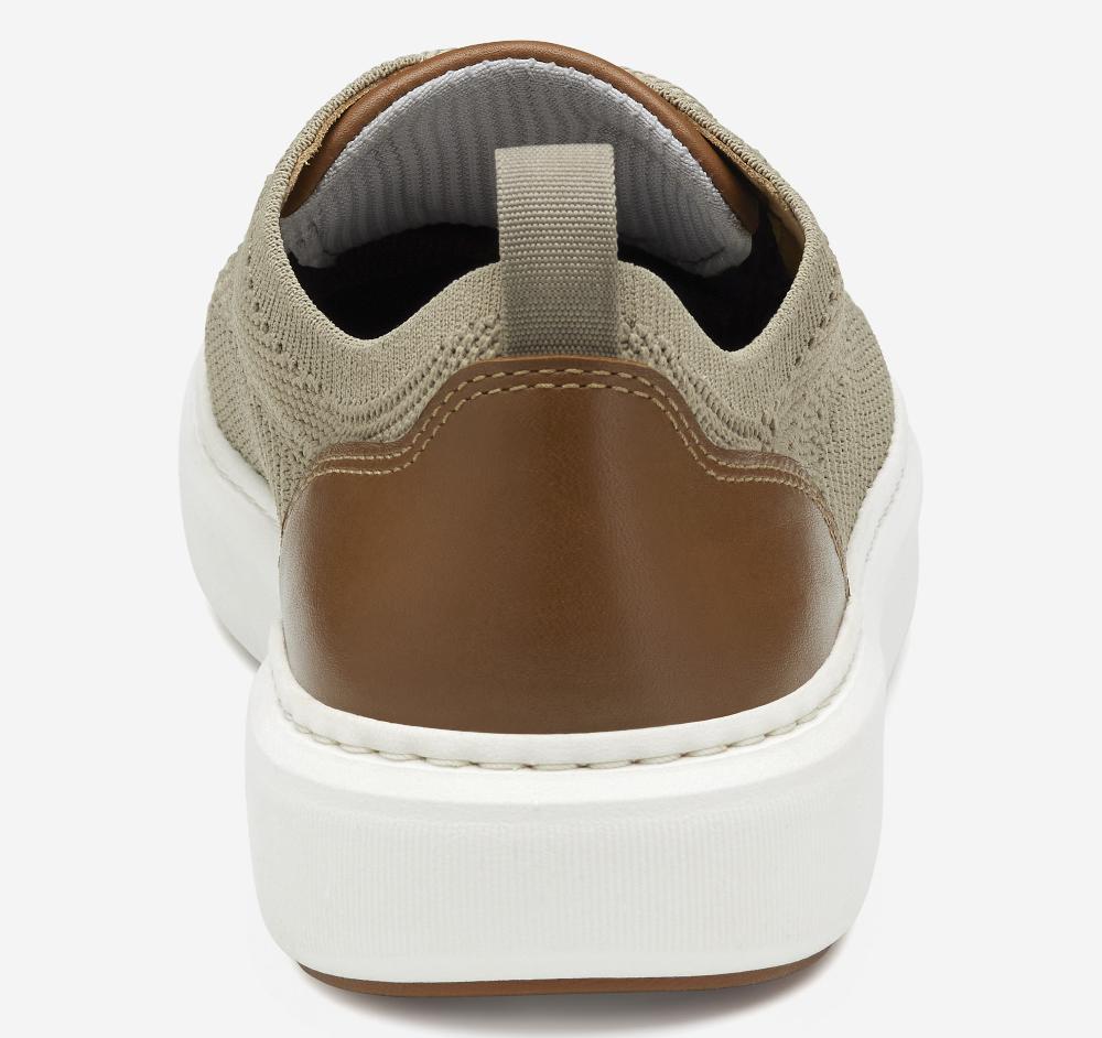 Johnston & Murphy Anders Knit U-Throat Taupe Knit