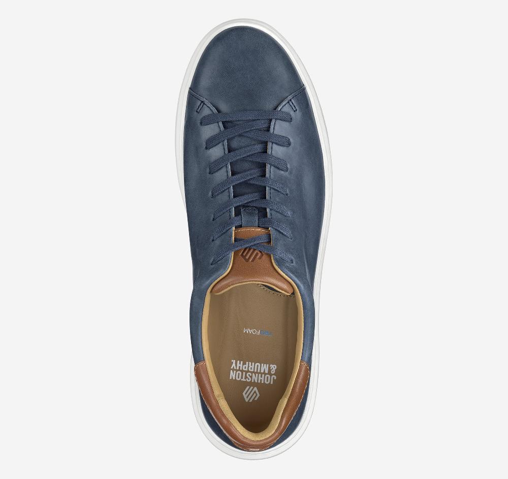 Johnston & Murphy Anders Lace-To-Toe Navy Full Grain