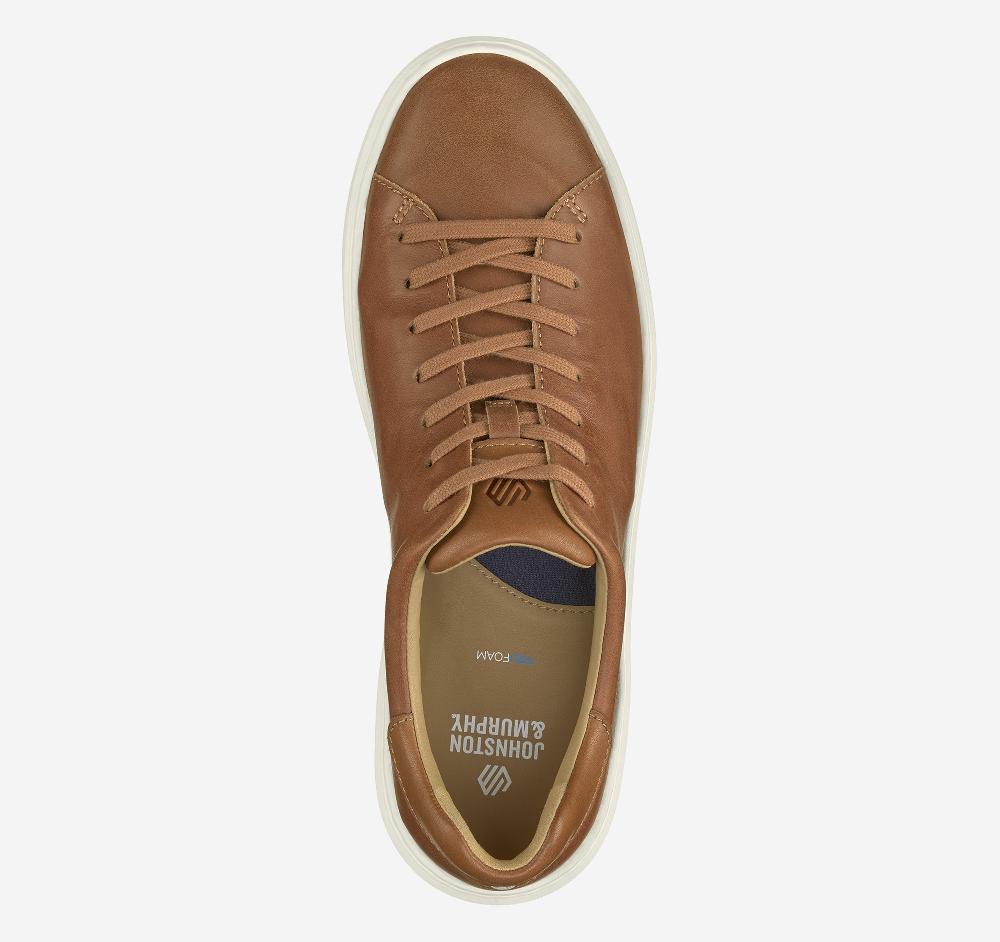 Johnston & Murphy Anders Lace-To-Toe Tan Full Grain