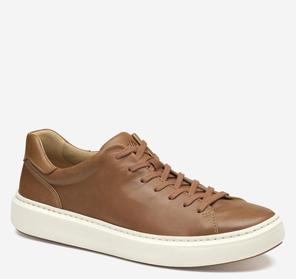 johnston & murphy Anders Lace-To-Toe Tan Full Grain