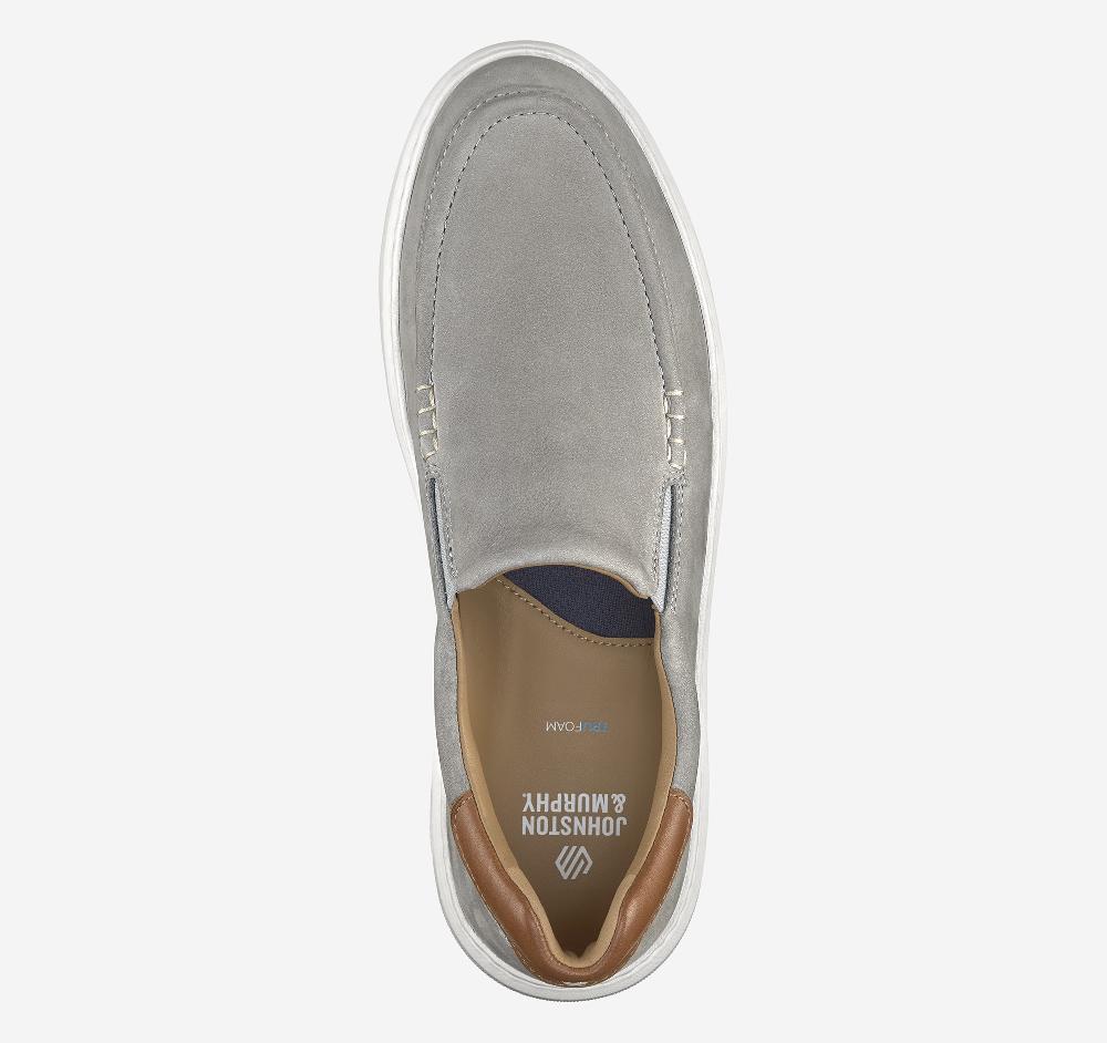 Johnston & Murphy Anders Moc Toe Slip-On Gray Nubuck