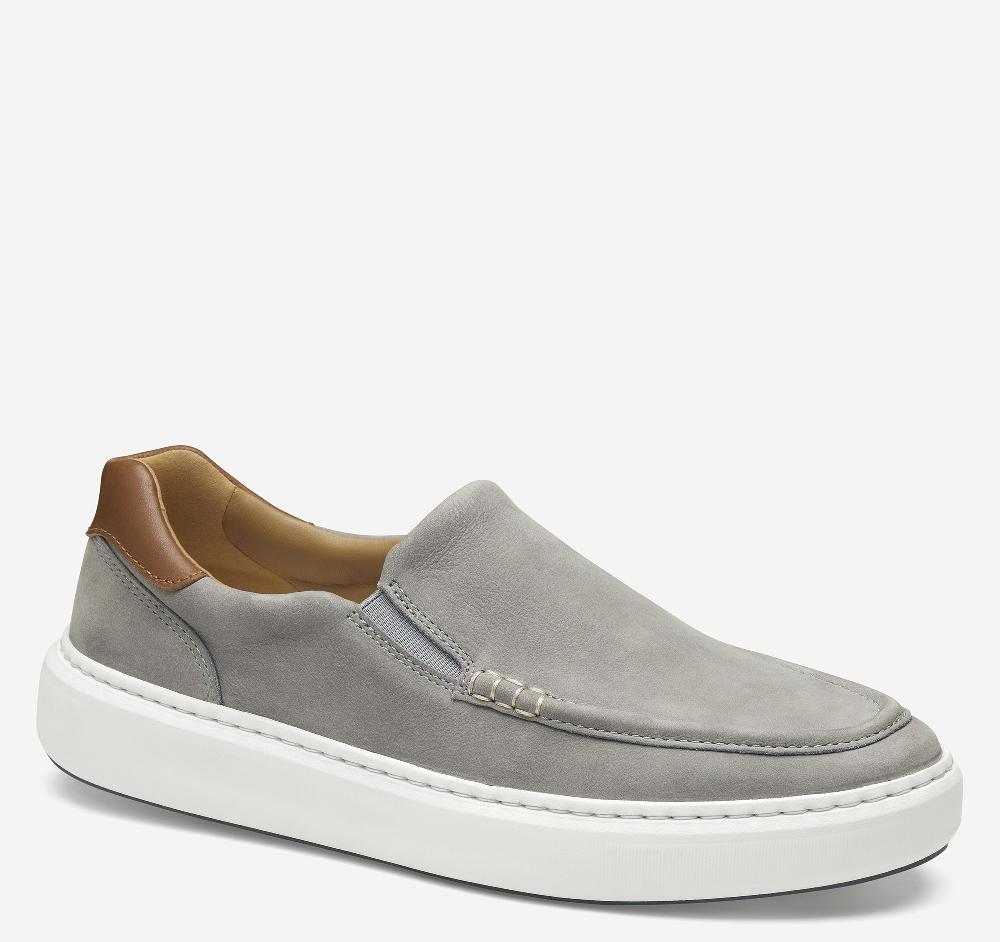 johnston & murphy Anders Moc Toe Slip-On Gray Nubuck