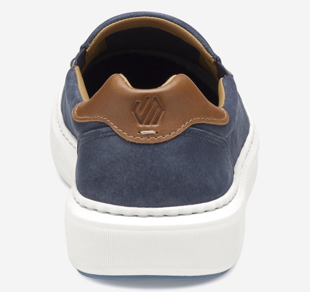 Johnston & Murphy Anders Moc Toe Slip-On Navy Nubuck