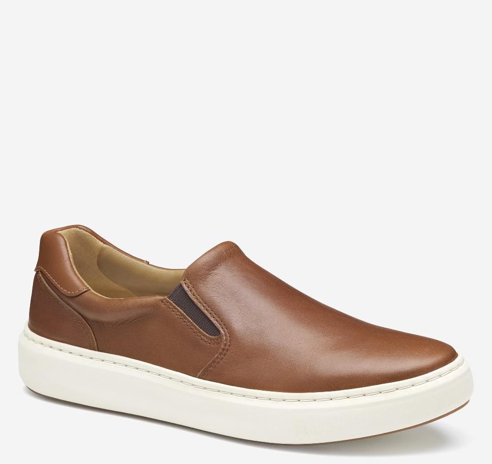 johnston & murphy Anders Slip-On Tan Full Grain