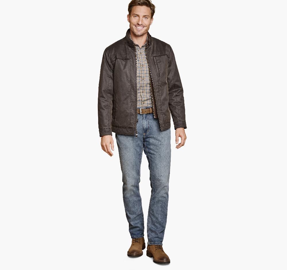 Johnston & Murphy Antique Cotton Jacket Brown