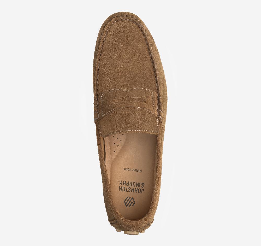 Johnston & Murphy Athens Penny Snuff Suede