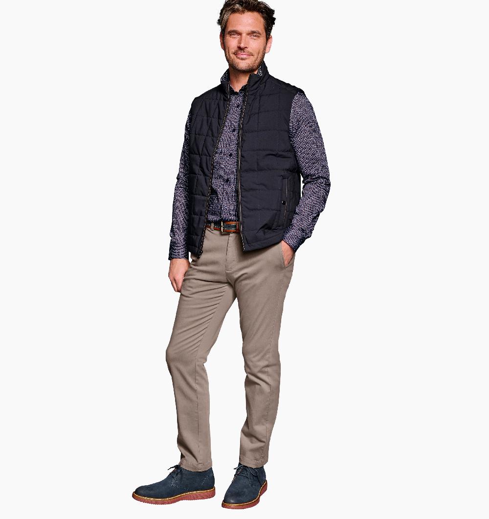 Johnston & Murphy Box Quilted Vest Navy