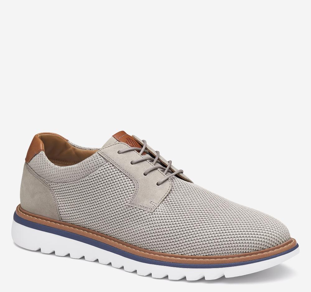 johnston & murphy Braydon Knit Plain Toe Gray Knit