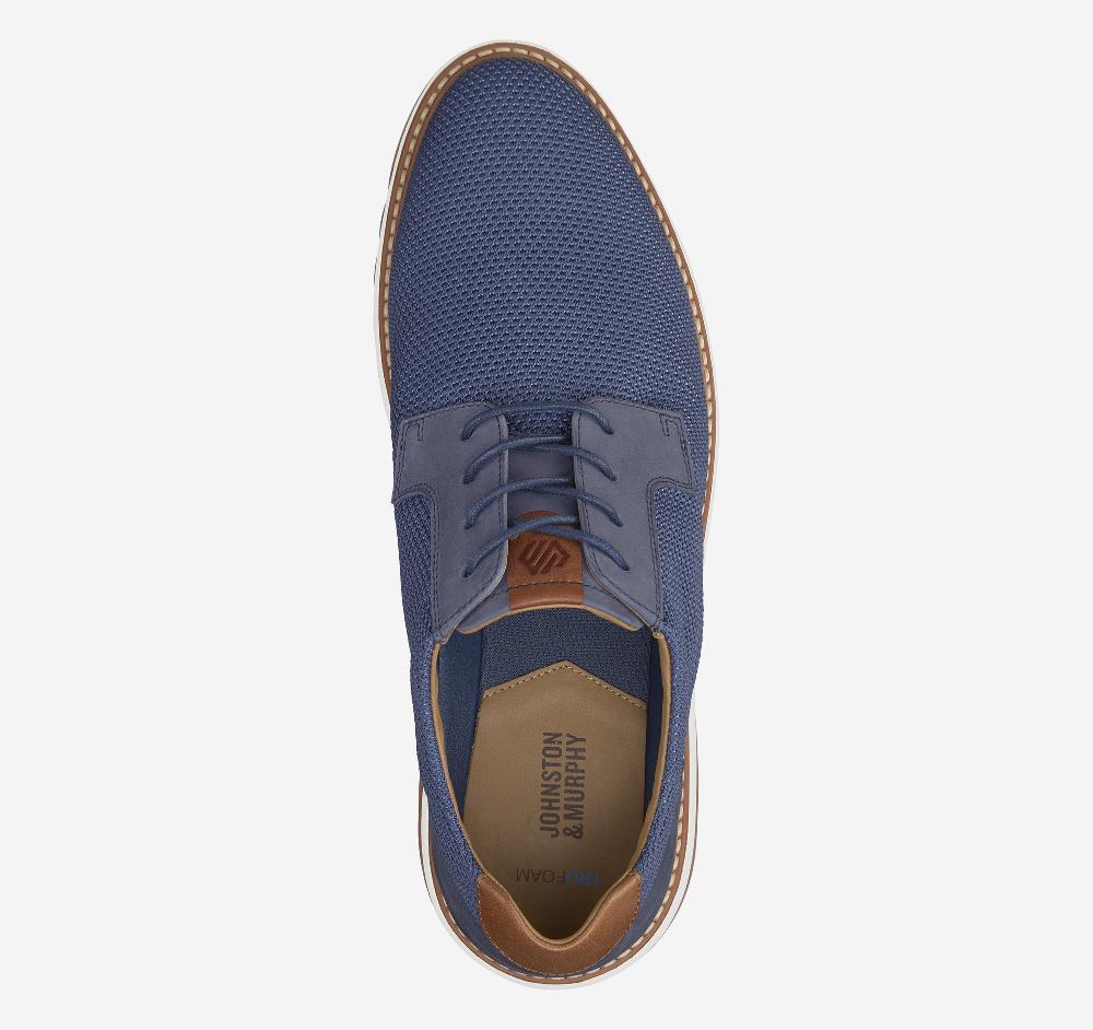 Johnston & Murphy Braydon Knit Plain Toe Navy Knit