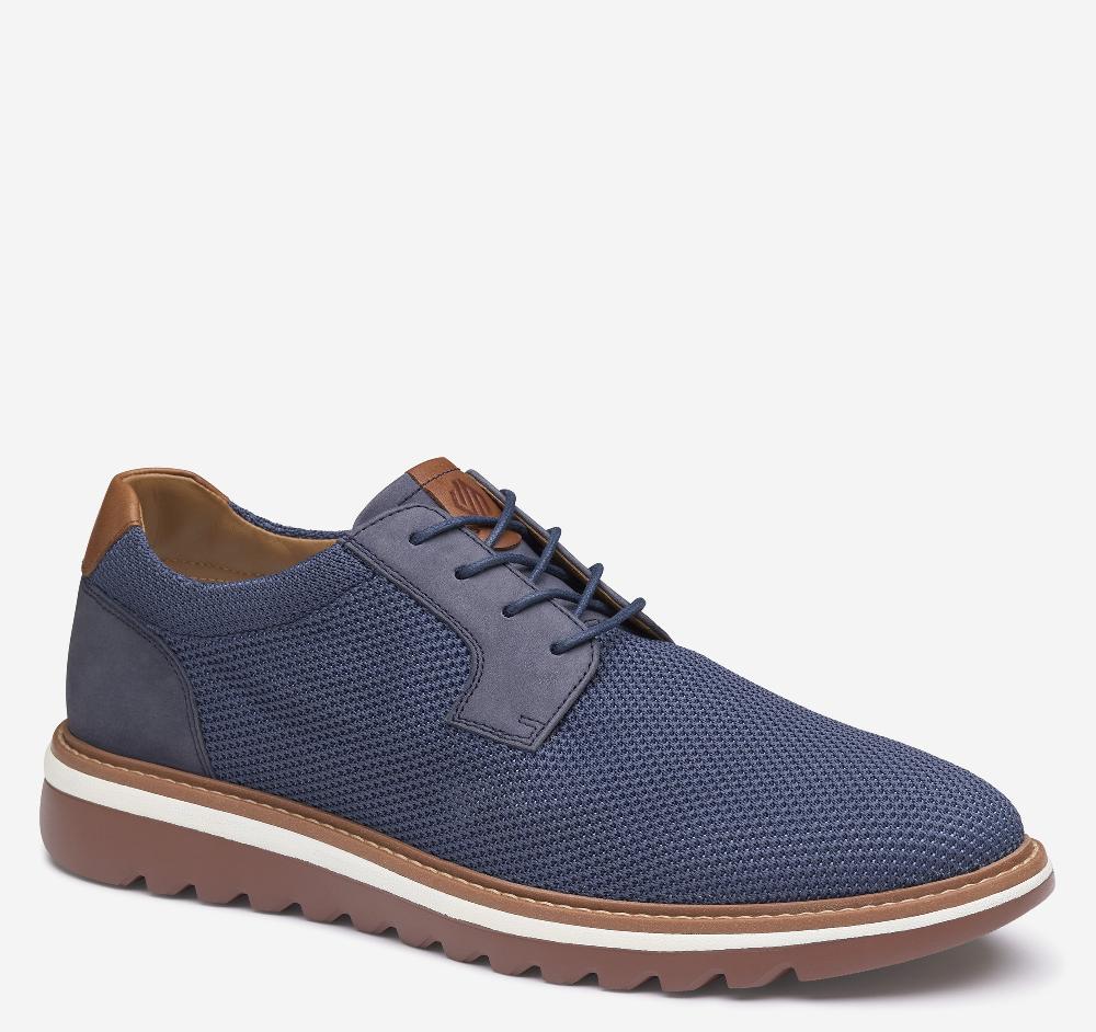 johnston & murphy Braydon Knit Plain Toe Navy Knit