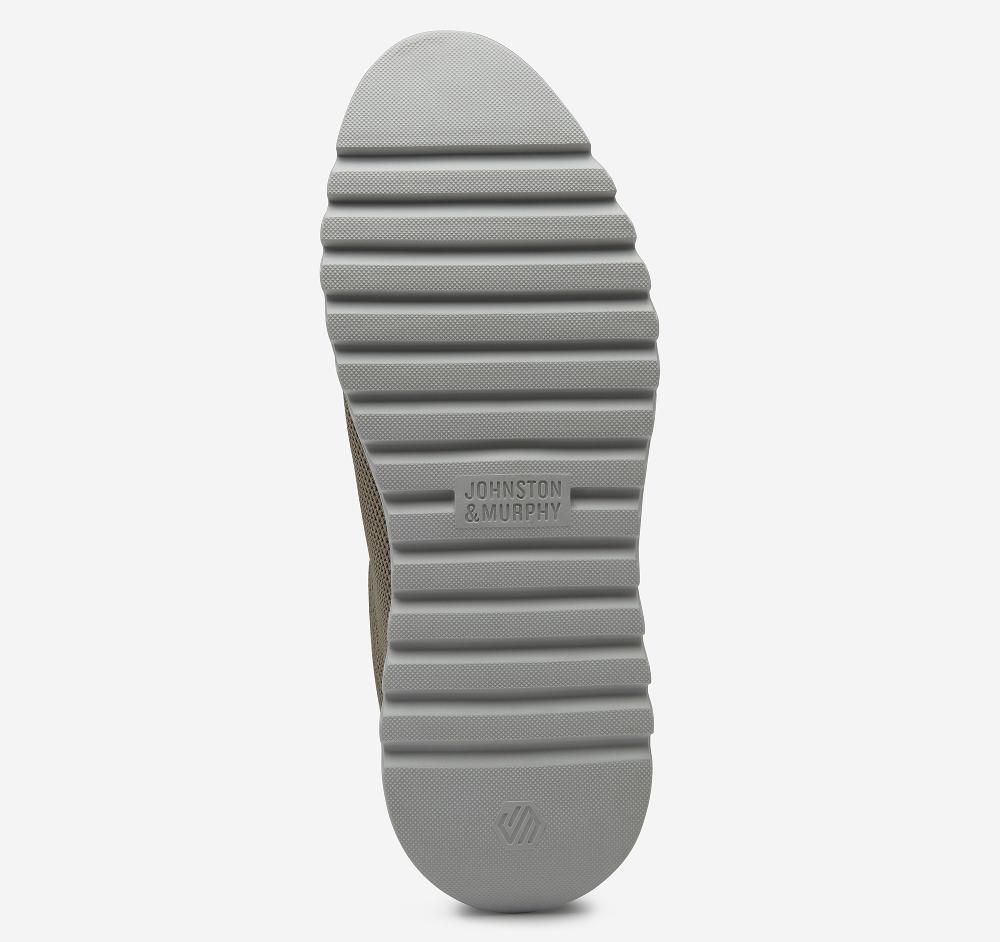 Johnston & Murphy Braydon Knit Plain Toe Taupe Knit