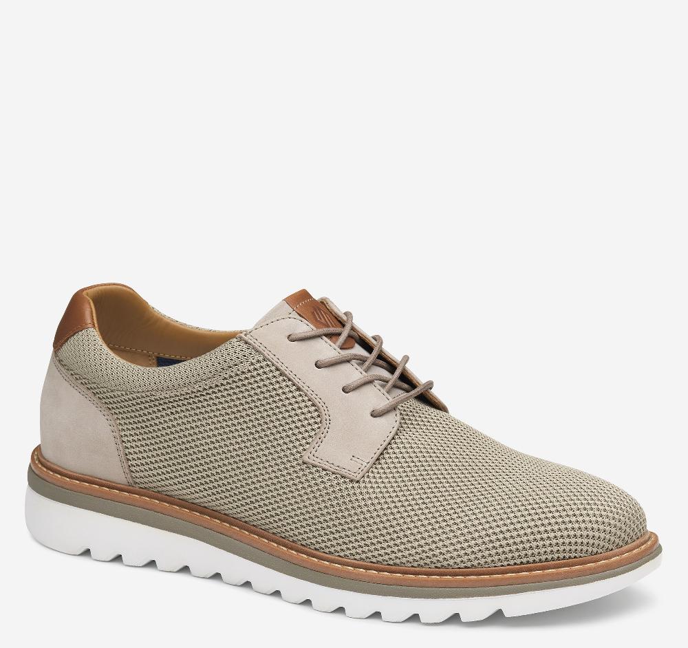 johnston & murphy Braydon Knit Plain Toe Taupe Knit