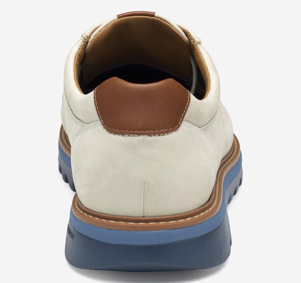 Johnston & Murphy Braydon Plain Toe Off-White Nubuck