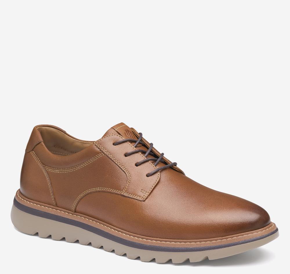 johnston & murphy Braydon Plain Toe Tan Full Grain