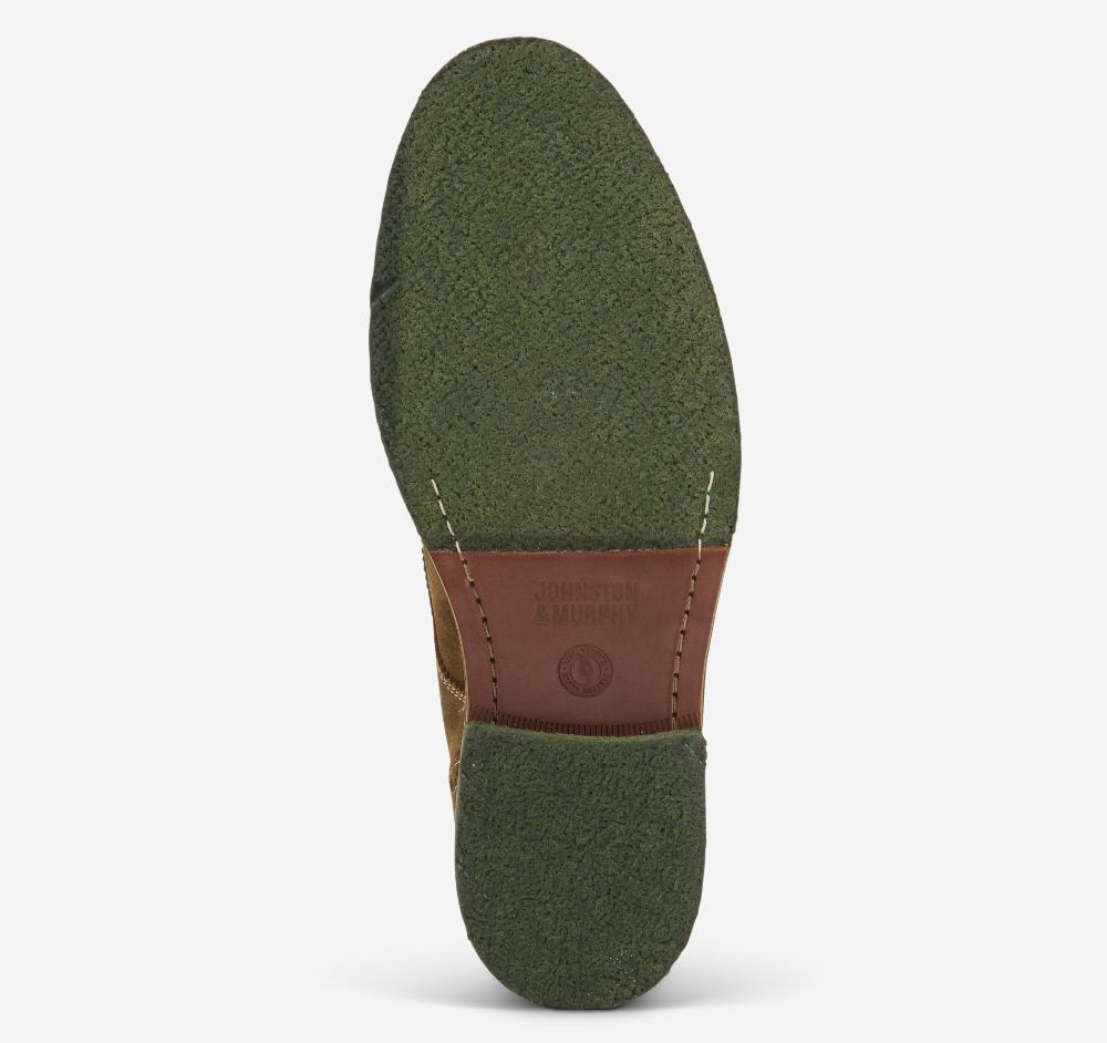 Johnston & Murphy Calder Wingtip Snuff Waxed Suede