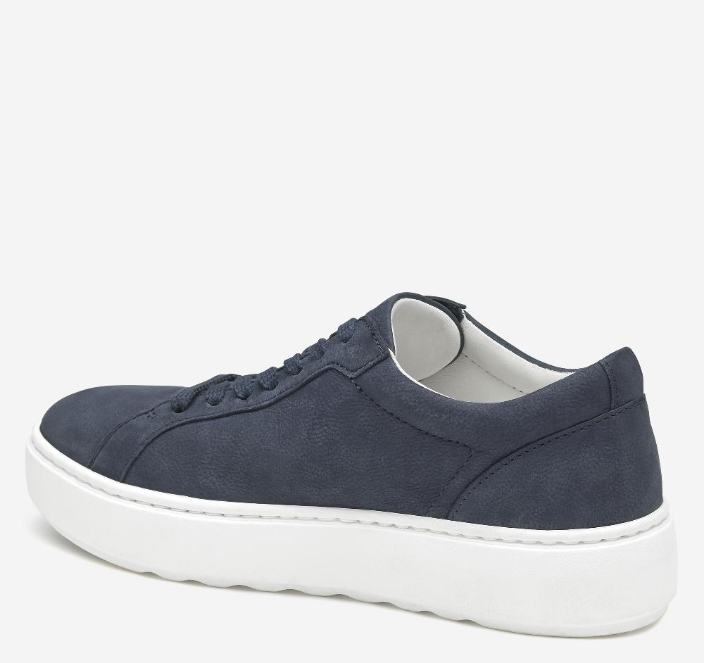 Johnston & Murphy Cammie Lace-Up Navy Tumbled Nubuck