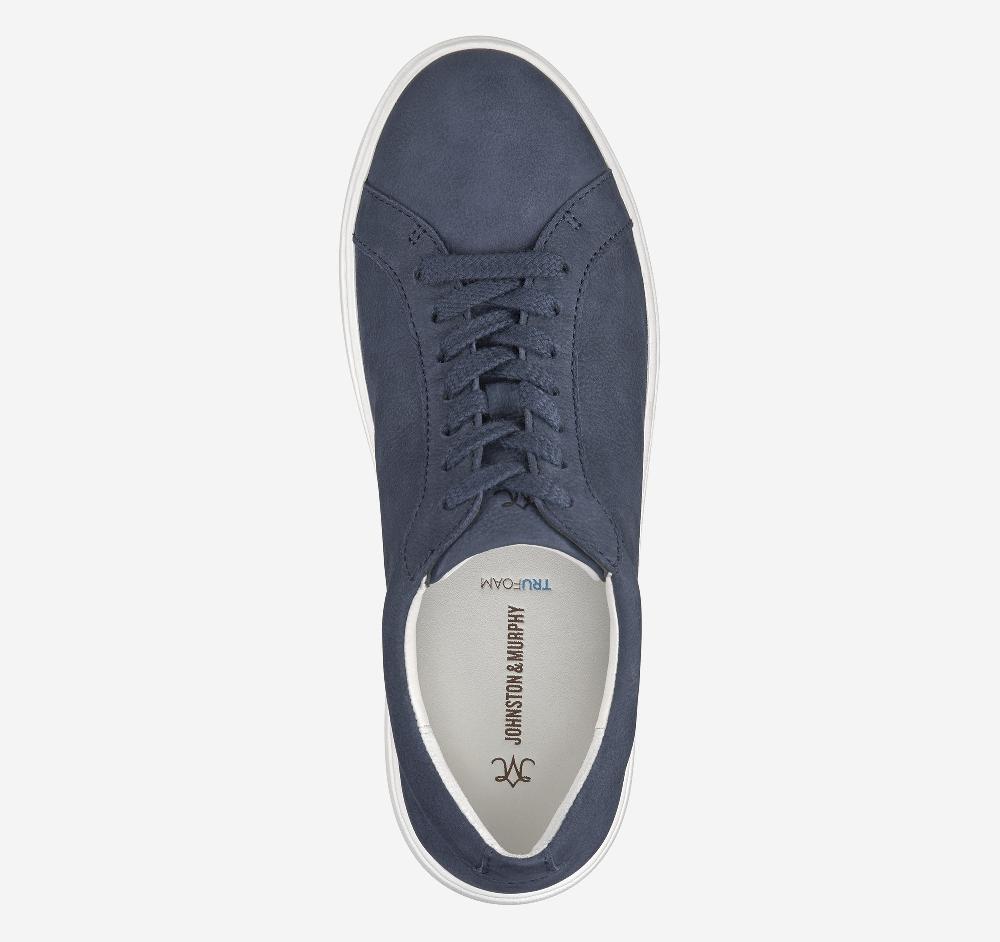 Johnston & Murphy Cammie Lace-Up Navy Tumbled Nubuck