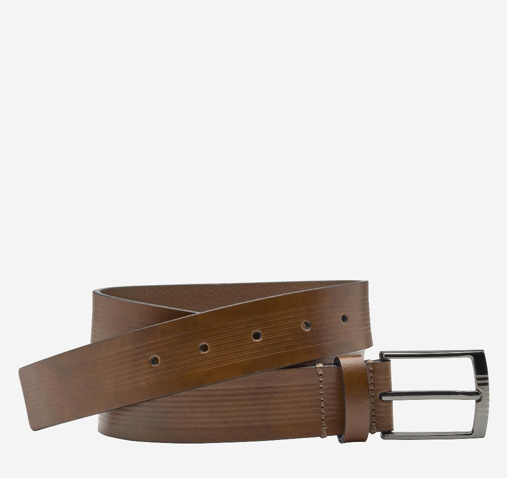 johnston & murphy Center Laser Belt Tan