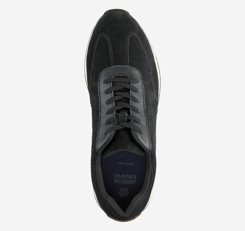 Johnston & Murphy Chase Perfed T-Toe Black Suede
