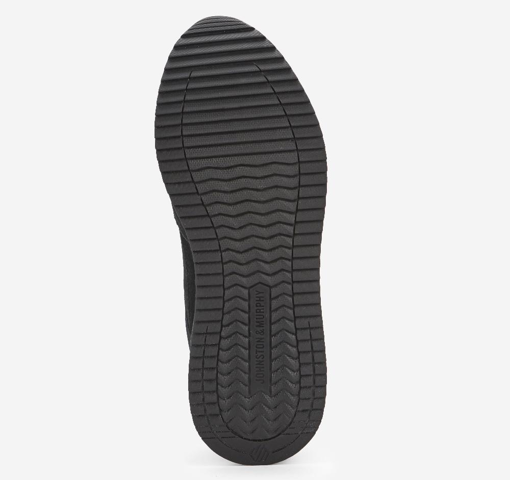 Johnston & Murphy Chase Perfed T-Toe Black Suede