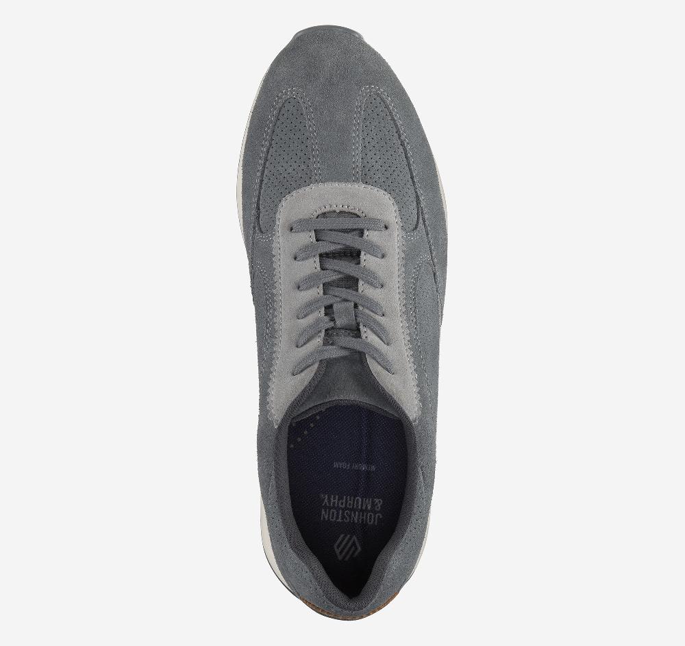 Johnston & Murphy Chase Perfed T-Toe Gray Suede