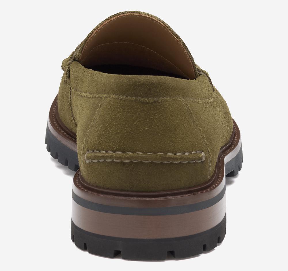 Johnston & Murphy Collier Penny Loafer Olive Suede