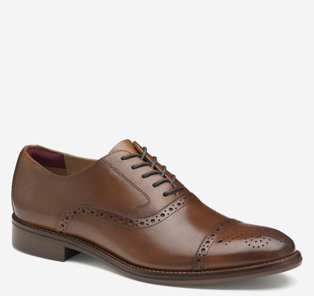 johnston & murphy Conard 2.0 Cap Toe Tan Full Grain